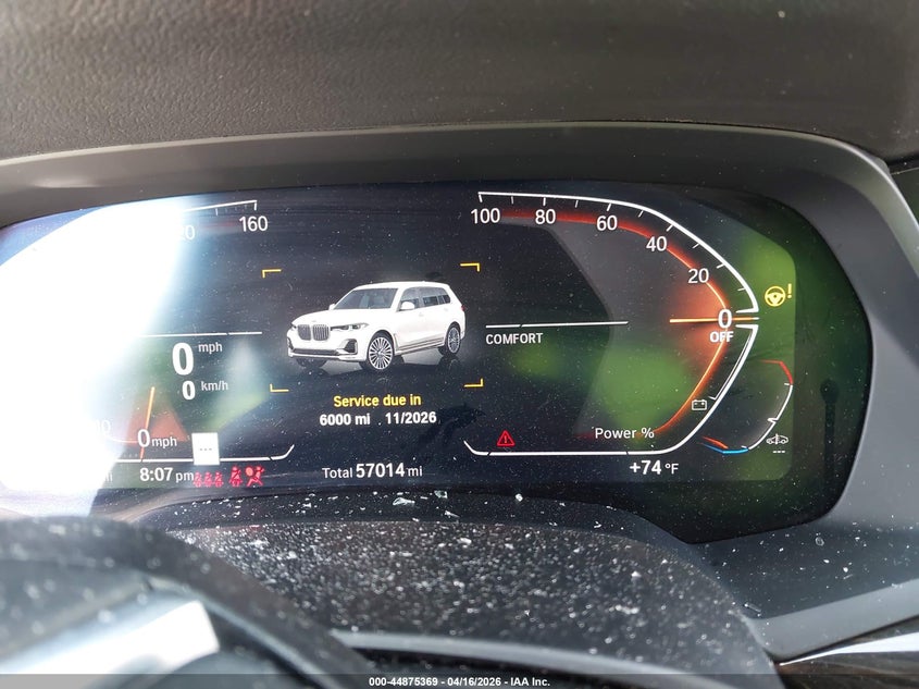 2021 BMW X7 VIN 5UXCW2C06M9G77687 IAAI salvage auction — FRONT END, Original (Texas), sold $13,950 on 2026-07-15 (photo 7)