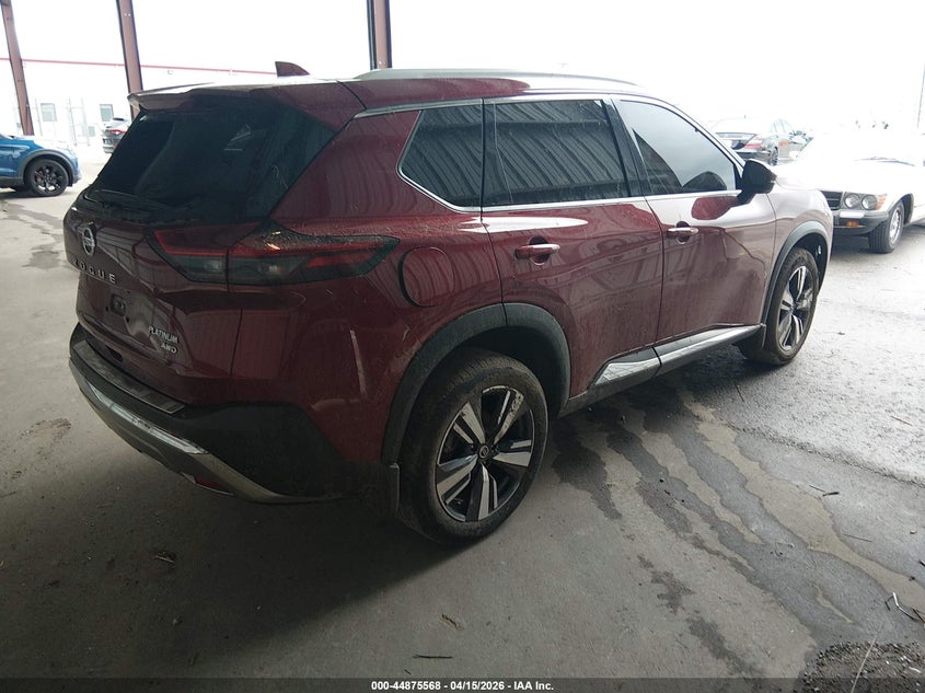 2021 Nissan Rogue VIN JN8AT3DD8MW321480 IAAI salvage auction — REAR END, Salvage (Michigan), sold $8,800 on 2026-07-16 (photo 4)