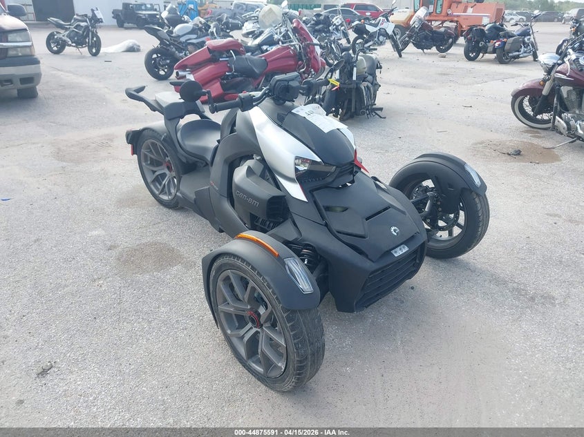 2026 Can-am/ brp Ryker VIN 3JB2FEF27TJ000421 IAAI salvage auction — FRONT END, Original (Texas), sold $2,750 on 2026-07-08 (photo 1)