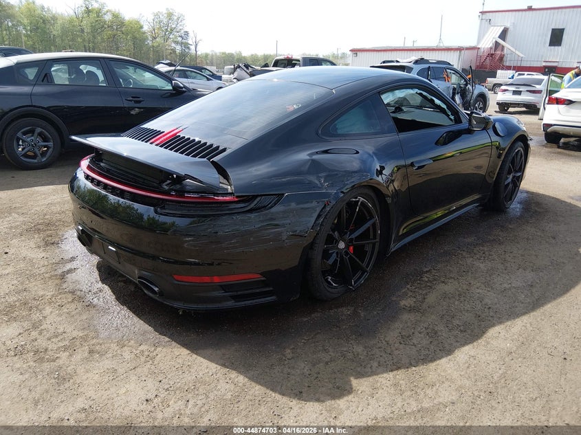 2020 Porsche 911 VIN WP0AB2A93LS228896 IAAI salvage auction — LEFT & RIGHT, Salvage Title, sold $38,300 on 2026-07-08 (photo 4)