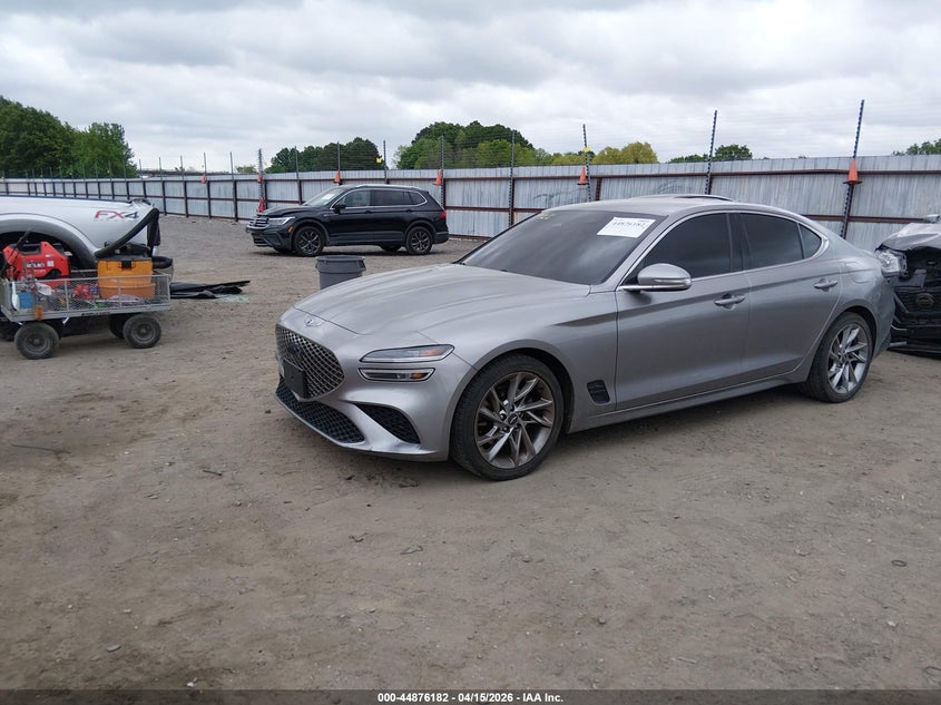 2022 Genesis G70 VIN KMTG34TA0NU093931 IAAI salvage auction — SIDE, Salvage (Arkansas), sold $5,850 on 2026-09-16 (photo 2)