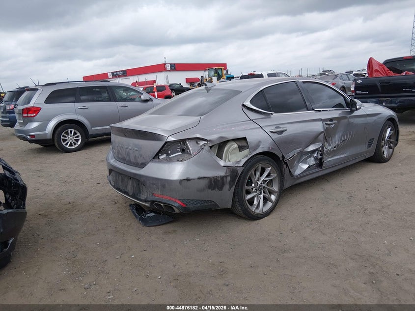 2022 Genesis G70 VIN KMTG34TA0NU093931 IAAI salvage auction — SIDE, Salvage (Arkansas), sold $5,850 on 2026-09-16 (photo 4)