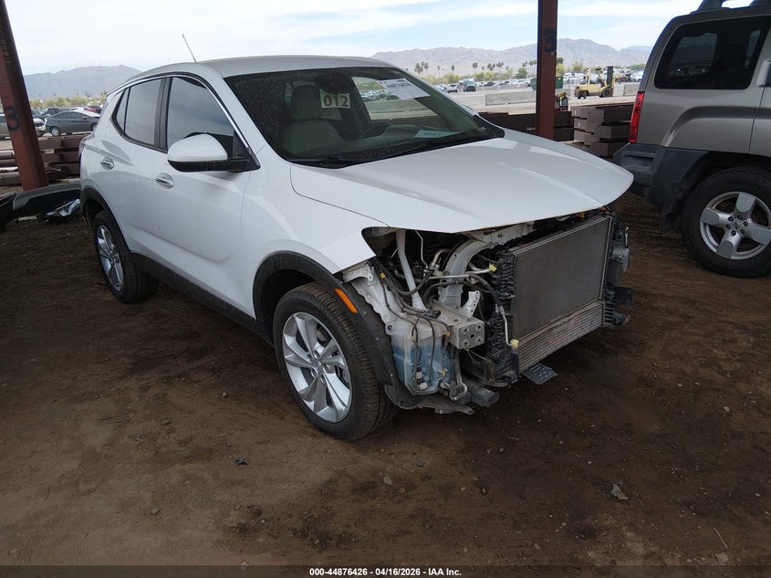2021 Buick Encore gx VIN KL4MMCSL9MB051905 IAAI salvage auction — FRONT & REAR, Clear (Indiana), sold $2,150 on 2026-07-14 (photo 1)
