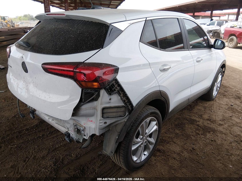 2021 Buick Encore gx VIN KL4MMCSL9MB051905 IAAI salvage auction — FRONT & REAR, Clear (Indiana), sold $2,150 on 2026-07-14 (photo 4)