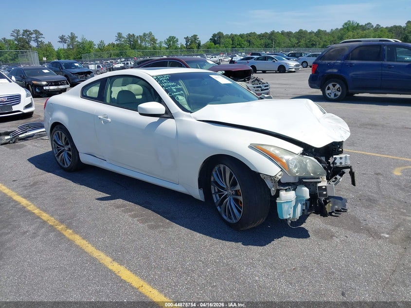 2012 Infiniti G VIN JN1CV6EK4CM420596 IAAI salvage auction — FRONT END, Salvage Title, sold $425 on 2026-07-15 (photo 1)