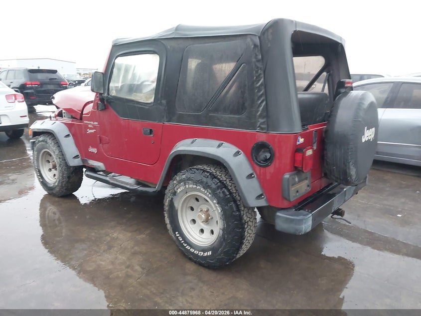 1999 Jeep Wrangler / VIN 1J4FY19S5XP491335 IAAI salvage auction — FRONT END, Salvage (Texas), sold $1,250 on 2026-07-09 (photo 3)