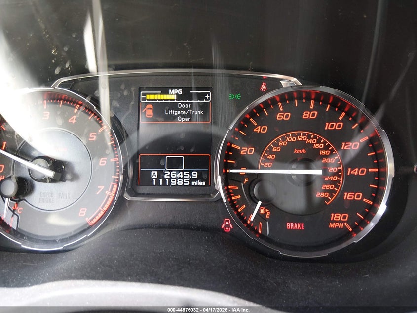 2017 Subaru Wrx VIN JF1VA1E62H9827811 IAAI salvage auction — NORMAL WEAR, Salvage Title, sold $1,800 on 2026-07-29 (photo 7)