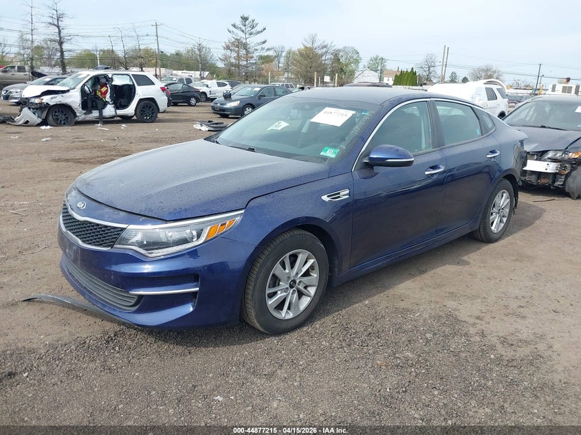 2018 Kia Optima VIN 5XXGT4L33JG217299 IAAI salvage auction — FRONT & REAR, Wait Title, sold $1,450 on 2026-07-27 (photo 2)