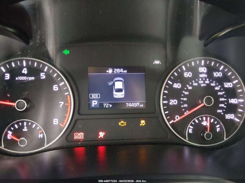 2020 Kia Optima VIN 5XXGT4L3XLG431161 IAAI salvage auction — FRONT END, Salvage Title, sold $2,225 on 2026-07-15 (photo 7)