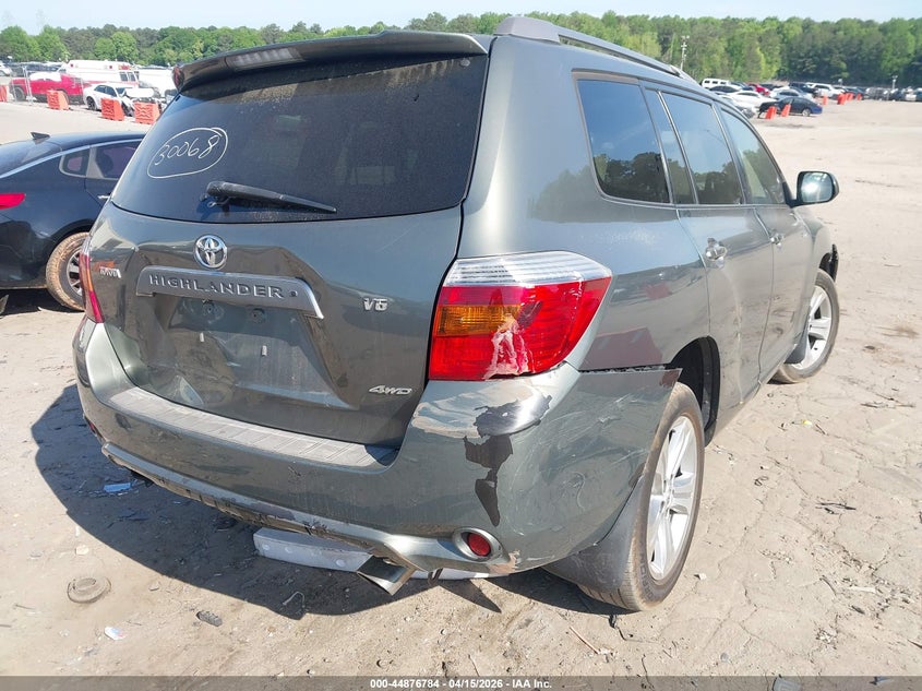2008 Toyota Highlander VIN JTEES43A182015176 IAAI salvage auction — LEFT FRONT, Salvage (Georgia), sold $1,250 on 2026-07-15 (photo 4)