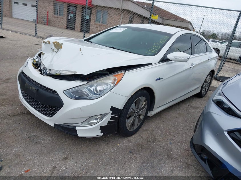 2013 Hyundai Sonata hybrid VIN KMHEC4A47DA090460 IAAI salvage auction — FRONT END, Wait Title, sold $275 on 2026-07-21 (photo 2)