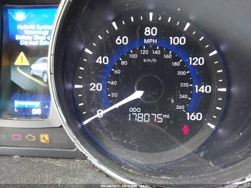 2013 Hyundai Sonata hybrid VIN KMHEC4A47DA090460 IAAI salvage auction — FRONT END, Wait Title, sold $275 on 2026-07-21 (photo 7)
