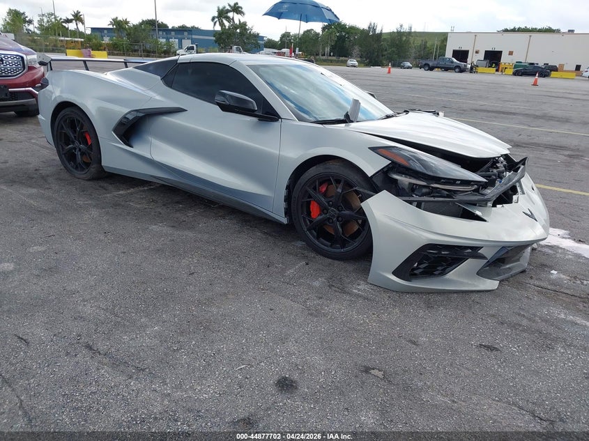 2021 Chevrolet Corvette VIN 1G1YC3D48M5108604 IAAI salvage auction — LEFT SIDE, Salvage Title, sold $33,850 on 2026-07-09 (photo 1)