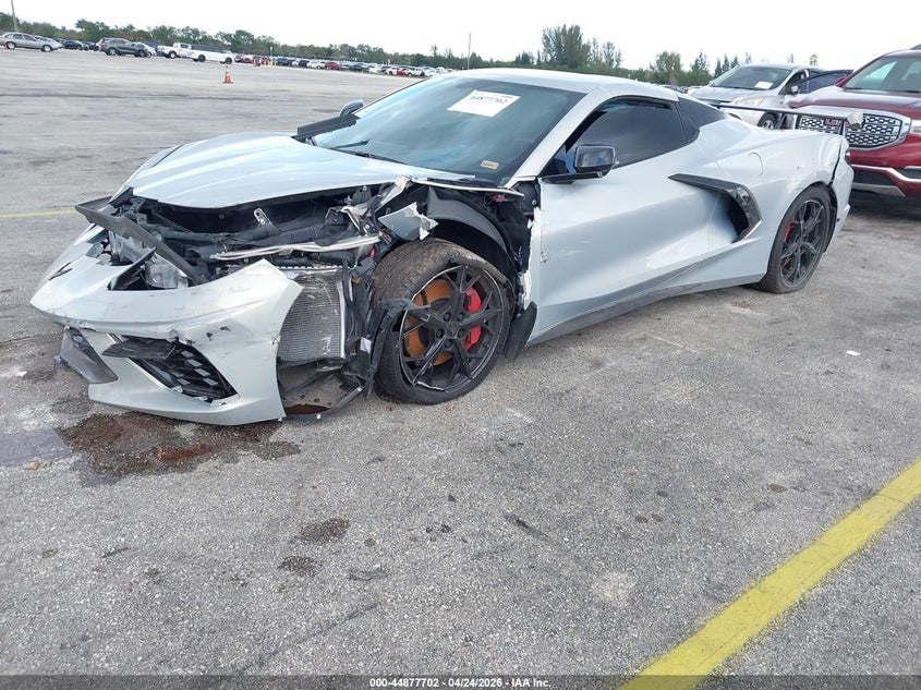 2021 Chevrolet Corvette VIN 1G1YC3D48M5108604 IAAI salvage auction — LEFT SIDE, Salvage Title, sold $33,850 on 2026-07-09 (photo 2)