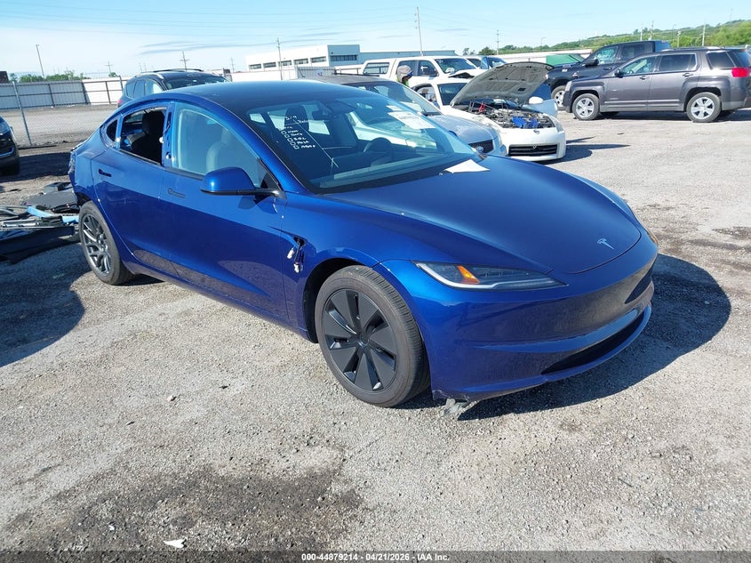 2025 Tesla Model 3 VIN 5YJ3E1EA5SF062665 IAAI salvage auction — LEFT SIDE, Salvage (Oklahoma), sold $12,200 on 2026-07-09 (photo 1)