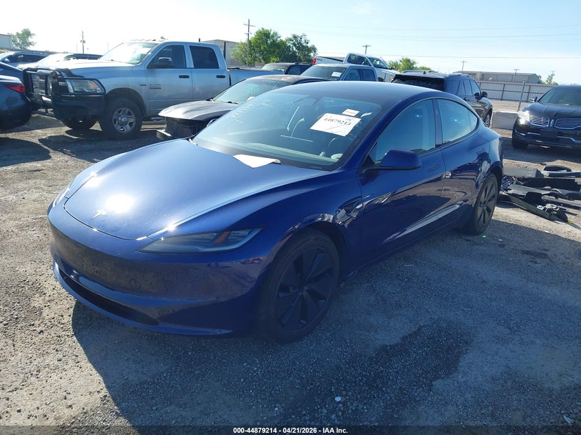 2025 Tesla Model 3 VIN 5YJ3E1EA5SF062665 IAAI salvage auction — LEFT SIDE, Salvage (Oklahoma), sold $12,200 on 2026-07-09 (photo 2)