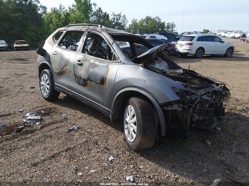 2016 Nissan Rogue VIN JN8AT2MT5GW012295 IAAI salvage auction — ENGINE BURN, Junking Certificate (Mississippi), sold $25 on 2026-07-23 (photo 1)