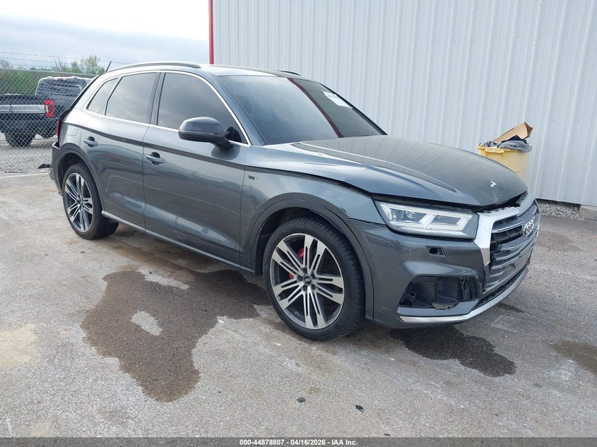2018 Audi Sq5 VIN WA1A4AFY9J2063237 IAAI salvage auction — FRONT & REAR, Clear (Indiana), sold $4,250 on 2026-07-09 (photo 1)