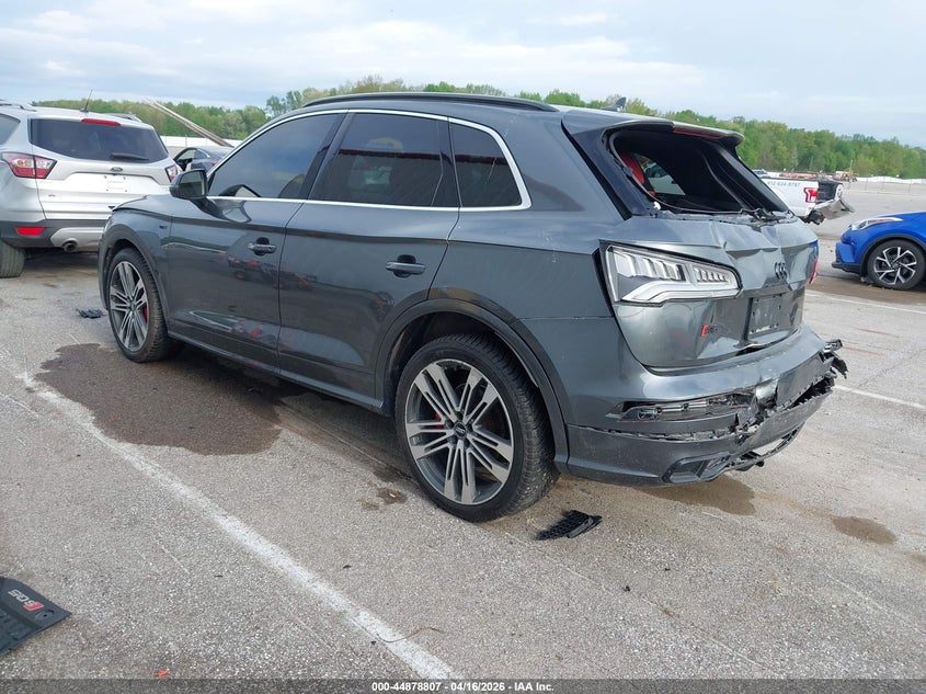 2018 Audi Sq5 VIN WA1A4AFY9J2063237 IAAI salvage auction — FRONT & REAR, Clear (Indiana), sold $4,250 on 2026-07-09 (photo 3)