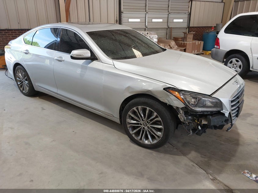 2017 Genesis G80 VIN KMHGN4JE3HU168054 IAAI salvage auction — FRONT END, Salvage (North Carolina), sold $2,775 on 2026-07-16 (photo 1)