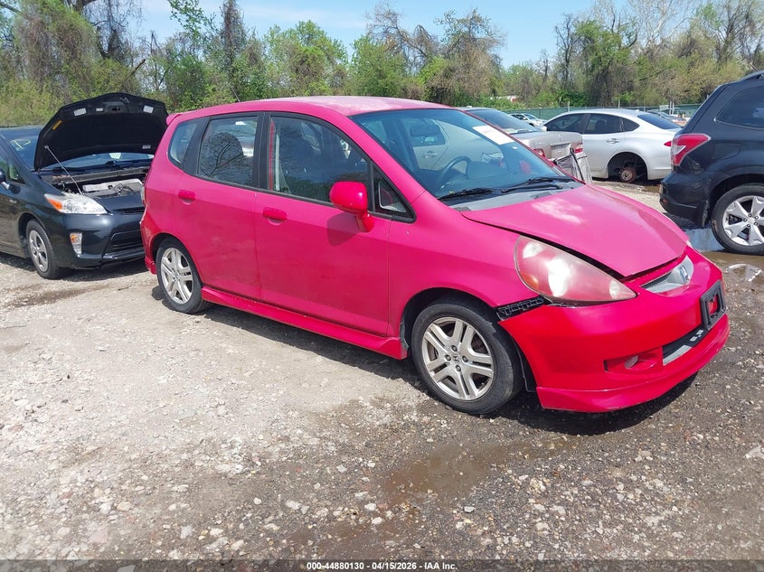 2007 Honda Fit VIN JHMGD38667S014107 IAAI salvage auction — NORMAL WEAR, Salvage (Texas), sold $375 on 2026-07-16 (photo 1)