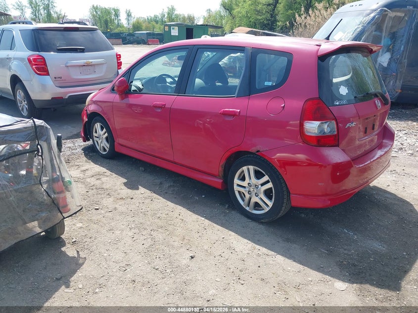 2007 Honda Fit VIN JHMGD38667S014107 IAAI salvage auction — NORMAL WEAR, Salvage (Texas), sold $375 on 2026-07-16 (photo 3)