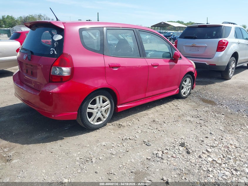 2007 Honda Fit VIN JHMGD38667S014107 IAAI salvage auction — NORMAL WEAR, Salvage (Texas), sold $375 on 2026-07-16 (photo 4)