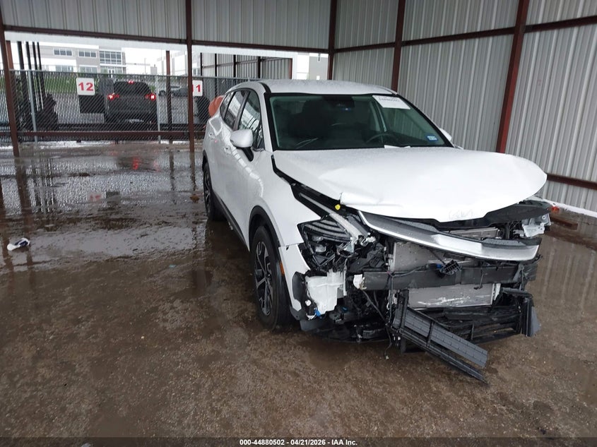 2025 Kia Sportage VIN 5XYK33DF6SG315592 IAAI salvage auction — FRONT END, Salvage (Texas), sold $7,200 on 2026-07-28 (photo 1)
