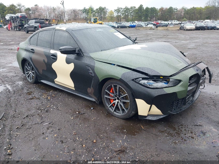 2022 BMW M3 VIN WBS43AY08NFM03885 IAAI salvage auction — FRONT END, Mv-907A (New York), sold $30,425 on 2026-07-13 (photo 1)