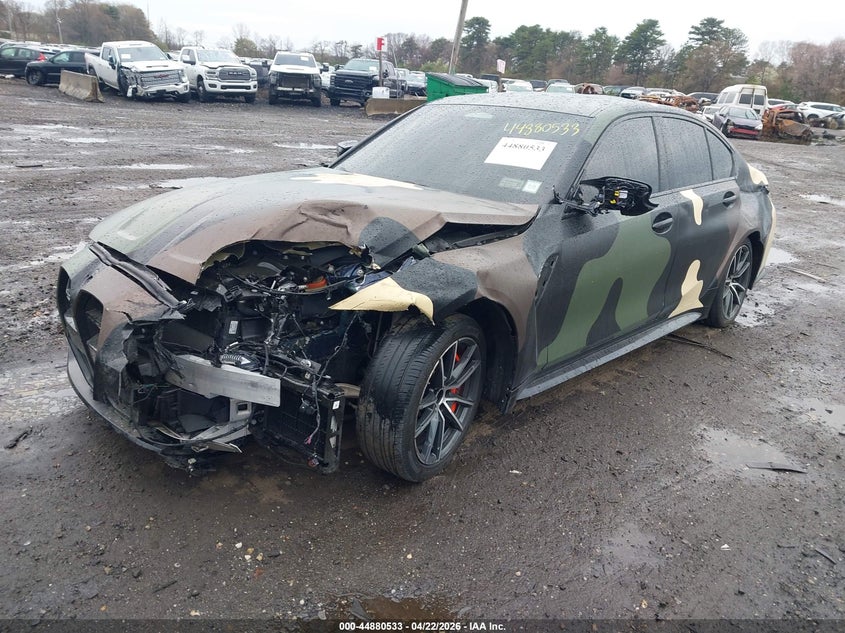 2022 BMW M3 VIN WBS43AY08NFM03885 IAAI salvage auction — FRONT END, Mv-907A (New York), sold $30,425 on 2026-07-13 (photo 2)