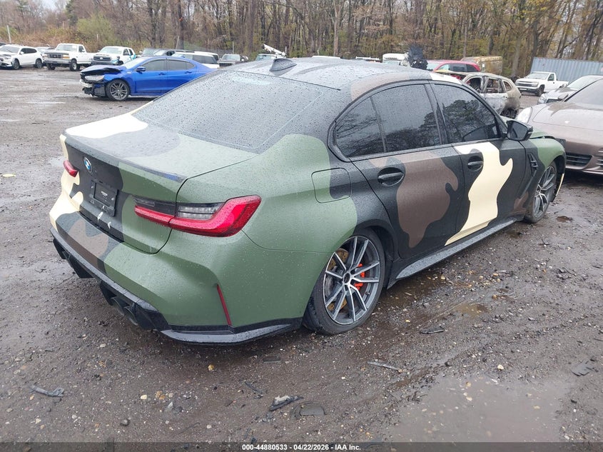 2022 BMW M3 VIN WBS43AY08NFM03885 IAAI salvage auction — FRONT END, Mv-907A (New York), sold $30,425 on 2026-07-13 (photo 4)