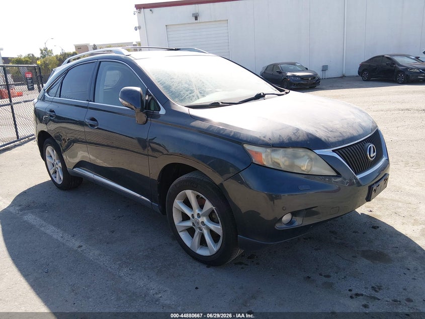 2010 Lexus Rx 350 VIN JTJBK1BA1A2002227 IAAI salvage auction — ENGINE BURN, Salvage (California), sold $4,975 on 2026-07-13 (photo 1)