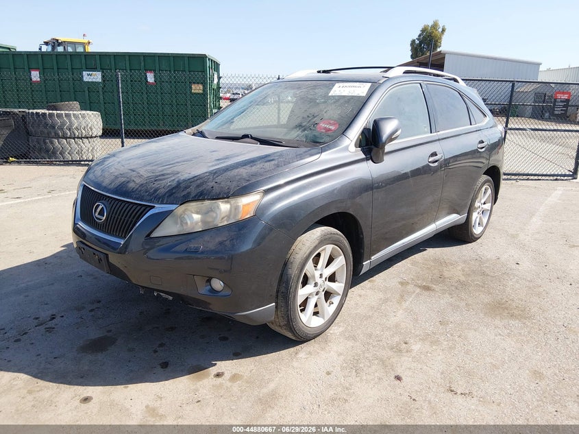 2010 Lexus Rx 350 VIN JTJBK1BA1A2002227 IAAI salvage auction — ENGINE BURN, Salvage (California), sold $4,975 on 2026-07-13 (photo 2)