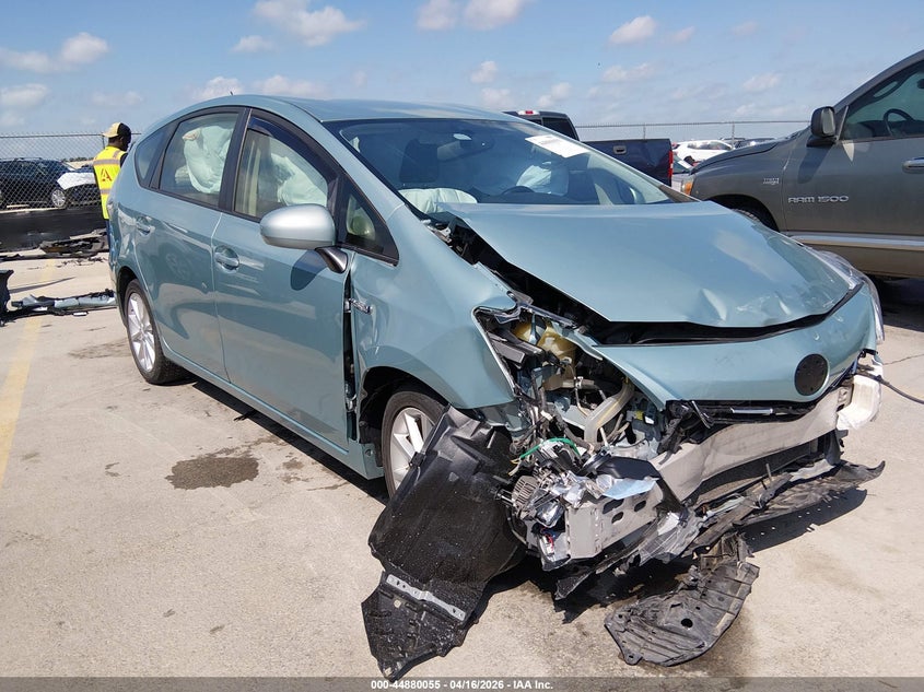 2013 Toyota Prius v VIN JTDZN3EU1D3198579 IAAI salvage auction — FRONT END, Salvage Title, sold $1,250 on 2026-07-24 (photo 1)