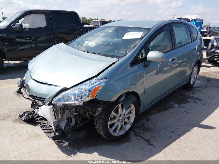 2013 Toyota Prius v VIN JTDZN3EU1D3198579 IAAI salvage auction — FRONT END, Salvage Title, sold $1,250 on 2026-07-24 (photo 2)