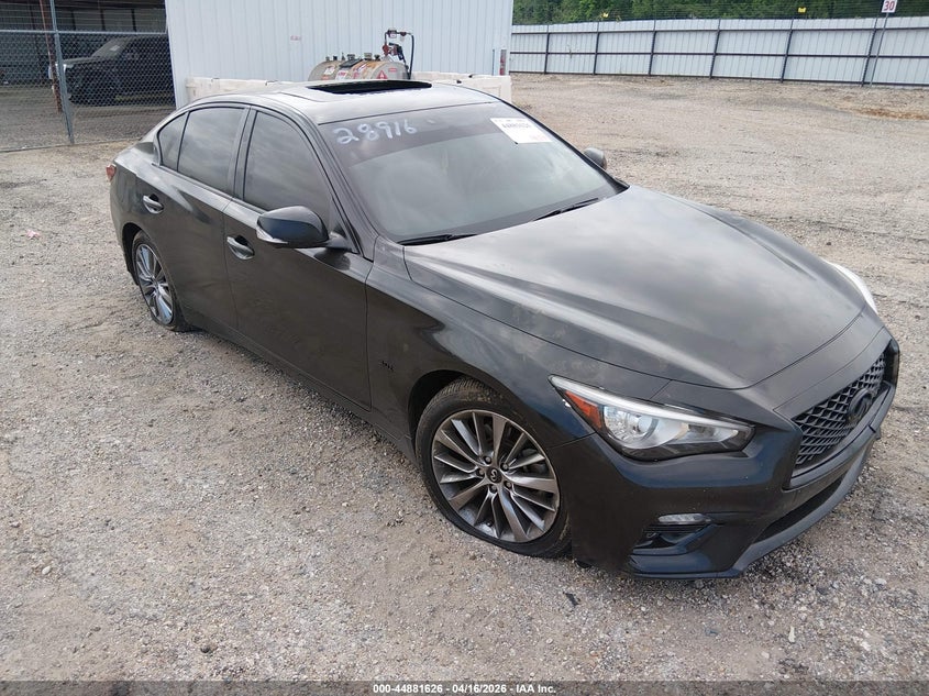 2018 Infiniti Q50 VIN JN1EV7AP9JM359260 IAAI salvage auction — THEFT, Wait Title, sold $2,850 on 2026-07-13 (photo 1)