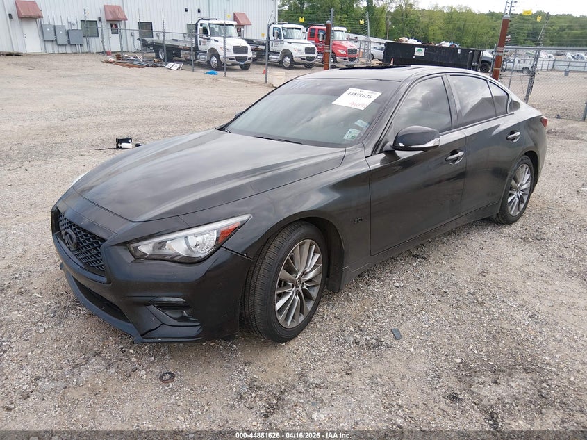 2018 Infiniti Q50 VIN JN1EV7AP9JM359260 IAAI salvage auction — THEFT, Wait Title, sold $2,850 on 2026-07-13 (photo 2)