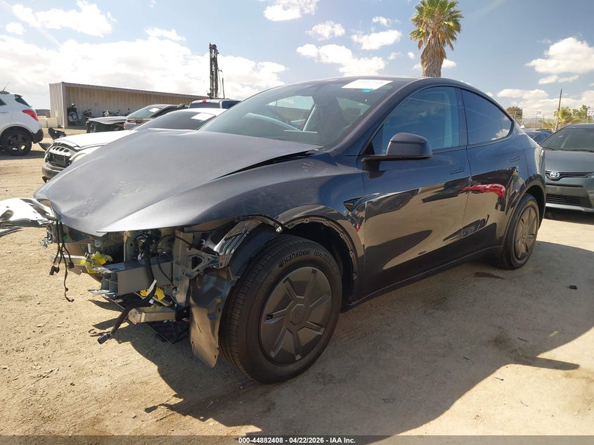 2026 Tesla Model y VIN 7SAYGDED8TA603057 IAAI salvage auction — RIGHT FRONT, Wait Title, sold $14,050 on 2026-07-08 (photo 2)