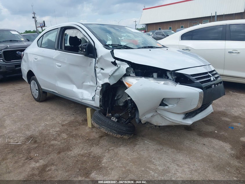 2024 Mitsubishi Mirage VIN ML32FUFJXRHF16336 IAAI salvage auction — RIGHT SIDE, Wait Title, sold $2,000 on 2026-07-22 (photo 1)