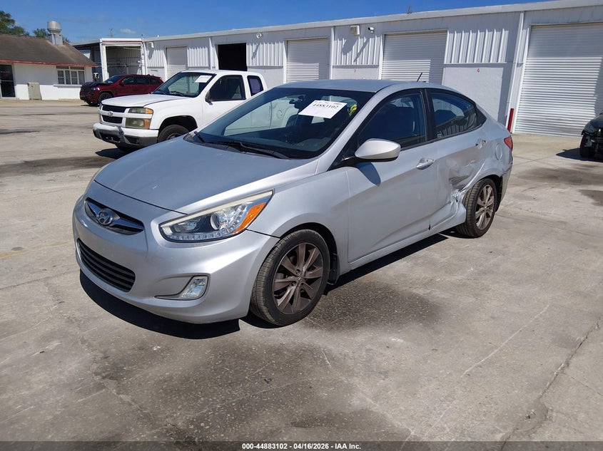 2014 Hyundai Accent VIN KMHCU4AE4EU766148 IAAI salvage auction — LEFT SIDE, Wait Title, sold $1,100 on 2026-07-15 (photo 2)