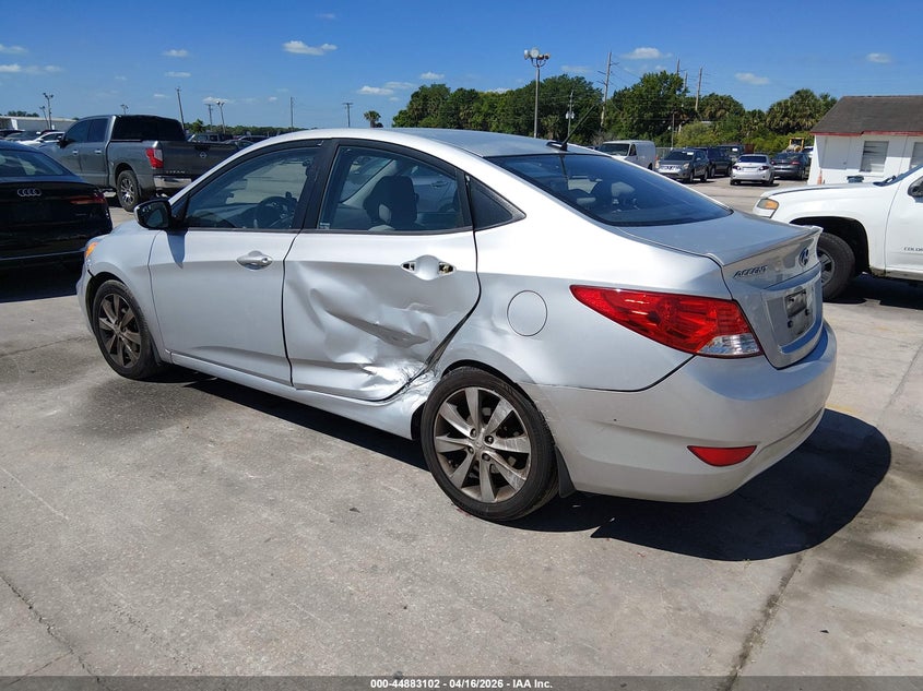 2014 Hyundai Accent VIN KMHCU4AE4EU766148 IAAI salvage auction — LEFT SIDE, Wait Title, sold $1,100 on 2026-07-15 (photo 3)