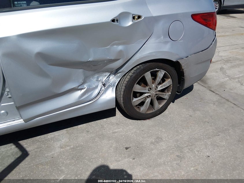 2014 Hyundai Accent VIN KMHCU4AE4EU766148 IAAI salvage auction — LEFT SIDE, Wait Title, sold $1,100 on 2026-07-15 (photo 6)