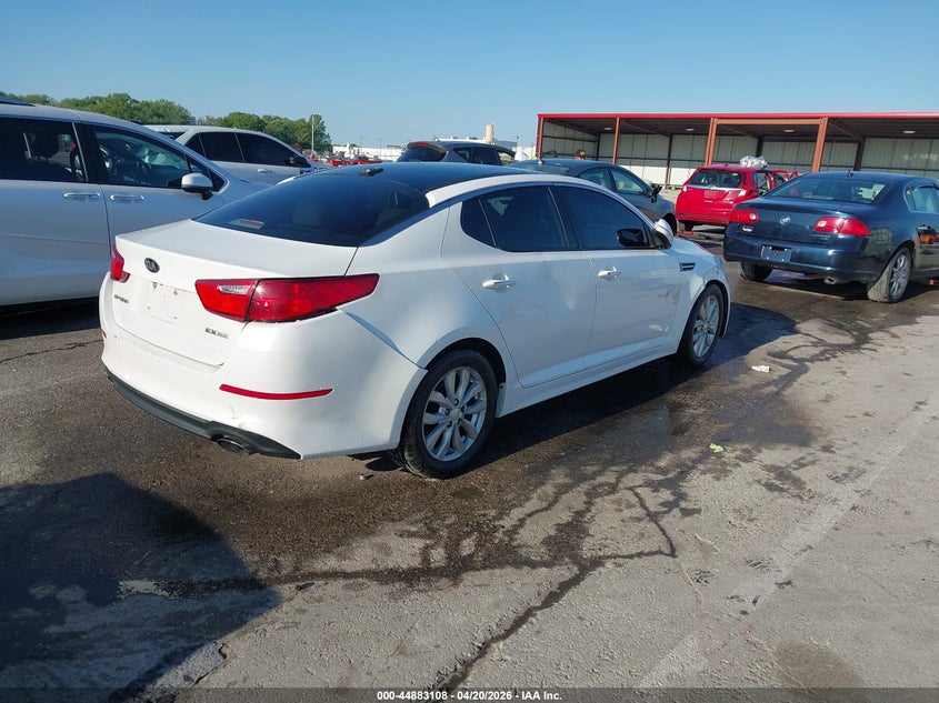 2015 Kia Optima VIN 5XXGN4A77FG509111 IAAI salvage auction — RIGHT SIDE, Salvage Title, sold $25 on 2026-07-21 (photo 4)