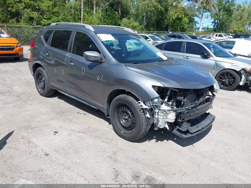 2017 Nissan Rogue VIN KNMAT2MT1HP582303 IAAI salvage auction — FRONT END, Wait Title, sold $1,300 on 2026-07-13 (photo 1)