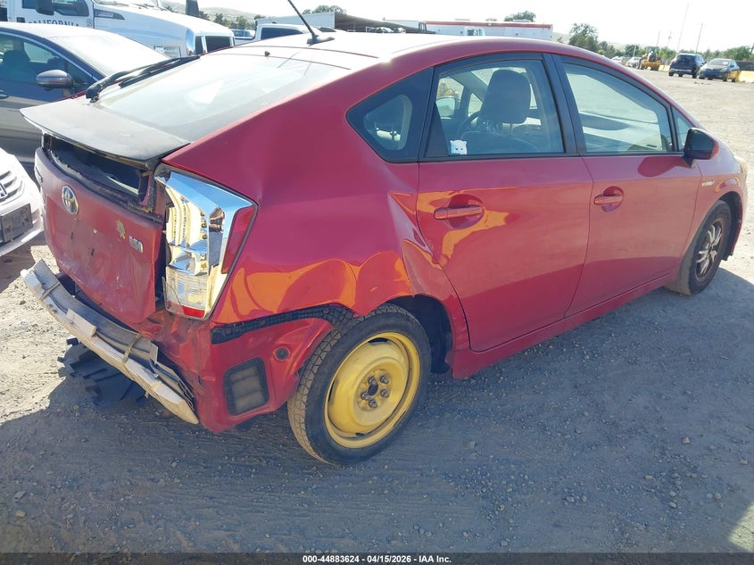 2010 Toyota Prius VIN JTDKN3DU2A0027176 IAAI salvage auction — REAR END, Salvage (California), sold $700 on 2026-07-16 (photo 4)