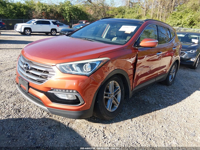 2017 Hyundai Santa fe VIN 5XYZU3LB9HG383257 IAAI salvage auction — LEFT SIDE, Salvage (Ohio), sold $1,700 on 2026-07-16 (photo 2)