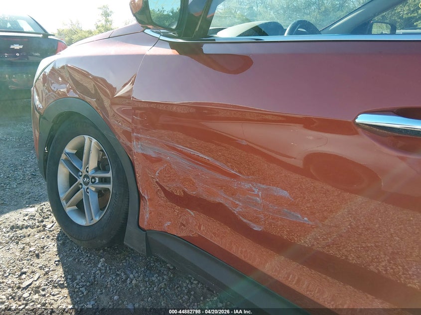 2017 Hyundai Santa fe VIN 5XYZU3LB9HG383257 IAAI salvage auction — LEFT SIDE, Salvage (Ohio), sold $1,700 on 2026-07-16 (photo 6)