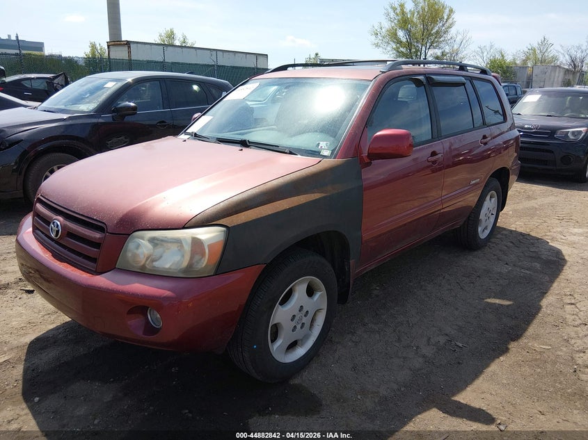 2006 Toyota Highlander VIN JTEEP21A160182820 IAAI salvage auction — MECHANICAL, Salvage (Texas), sold $925 on 2026-07-17 (photo 2)