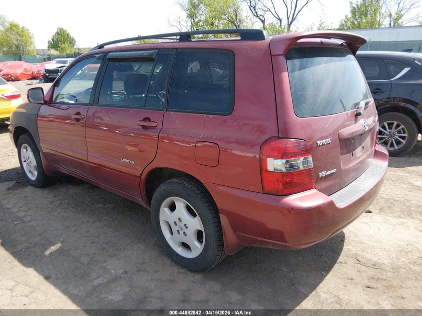 2006 Toyota Highlander VIN JTEEP21A160182820 IAAI salvage auction — MECHANICAL, Salvage (Texas), sold $925 on 2026-07-17 (photo 3)