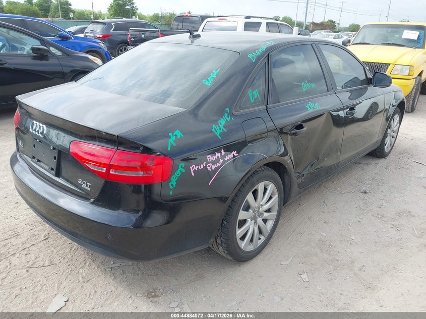 2014 Audi A4 VIN WAUBFAFL4EN038661 IAAI salvage auction — SIDE, Wait Title, sold $775 on 2026-08-24 (photo 4)